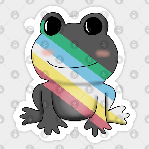 Disability frog Sticker by Becky-Marie